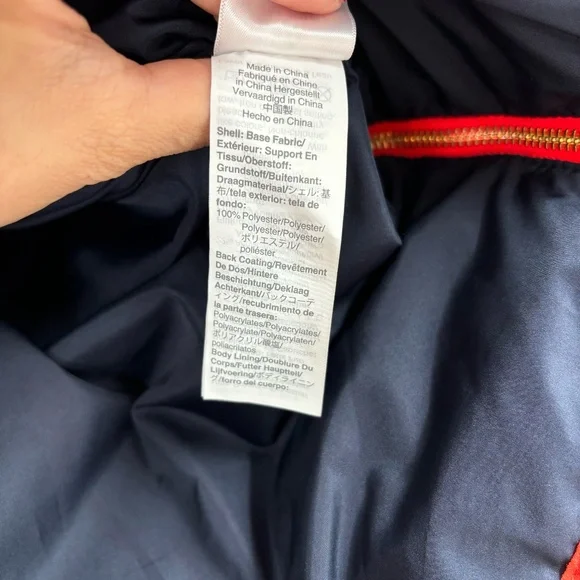 J Crew Women's Signature Puffer Red Orange Size XSP - Picture 10 of 13